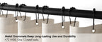 Beige Scalloped Shower Curtain Linen Textured with 12 Metal Hooks Cute Heavy Duty Washable Waterproof Neutral Thick Cloth Shower Curtains with Black Border for Bathroom Bathtub,W72*L72 Cream