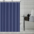 Fabric Shower Curtain Liner, Waterproof Hotel Quality, Bathroom Curtains Rust Resistant Grommets, 72 x 72 Machine Washable (Black)