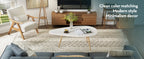 SAYGOER Modern Coffee Table White Oval Coffee Tables for Living Room Simple Center Table for Small Space Home Office Easy Assembly 22.2" D x 42.5" W x 17.1" H, White