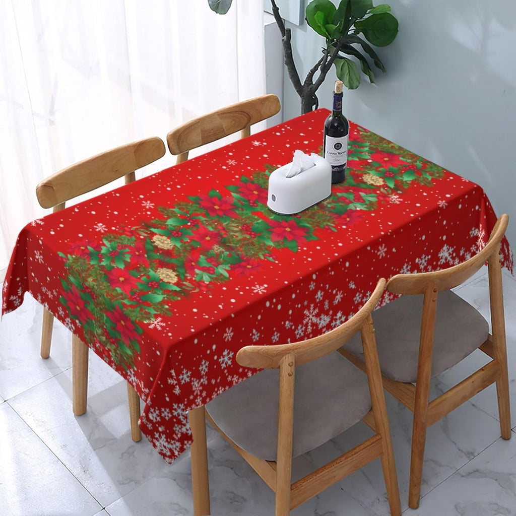 Teal Grey Tablecloth Turquoise Rectangle Table Cloth Washable Table Cover for Decoration Kitchen Dining Room 60x90 Inch