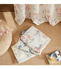 Natural Linen Curtains 84 inch Long 2 Panels Set, Grommet Top Thick Linen Burlap Semi Sheer Vertical Drapes Privacy Assured with Light Filtering for Bedroom/Living Room, W55 x L84