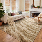 6x9 Ft Large Shag Rugs for Living Room, Tie-Dyed Ultra Soft Fluffy Furry Area Rugs for Bedroom Indoor Floor, Aesthetic Carpet for Kids Home Decor (Dark Grey)