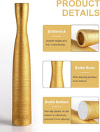 Tall Gold Vase, 16.5 Inch Skinny Flower Vases, Handmade Ceramic Vase Modern Minimalist Style for Living Room,Home,Office,Centerpiece,Table,Wedding Party