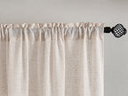 Natural White Linen Curtains 84 Inch Long for Bedroom Living Room, Soft Thick Linen Textured Window Drapes Semi Sheer Light Filtering Rod Pocket Back Tab Neutral Farmhouse Cream Ivory 2 Panels