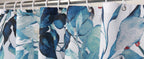 Shower Curtain Blue Eucalyptus Shower Curtains for Bathroom, Watercolor Leaf Shower Curtain Sets Waterproof Plant Shower Curtain Leaves Fabric Cloth Bathroom Curtains 72x72 inch with Hooks