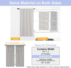 Natural Blackout Curtains for Bedroom 63 Inch Length 2 Panels Set, Solid Thermal Insulated Energy Saving Rod Pocket Window Treatment Curtains Blackout Drapes, W40 x L63 Inch, Natural