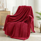 Fleece Throw Blanket Extra Large, Super Soft and Warm Blankets for Couch, Sofa and Bed Waffle Textured, Cozy, Fuzzy and Lightweight (Slate Blue, 50x70 Inches)