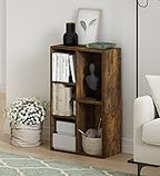 Furinno Basic Coffee Table, 2-Tier Modern Coffee Table with Open Shelf, Easy Assembly Side Table, for Living Room, Bedroom, Home Office, Amber Oak